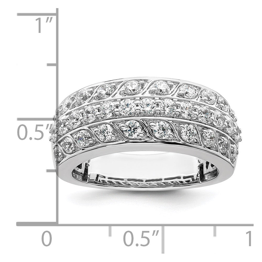 14K White Gold 1.25 Carat Complete Diamond Band