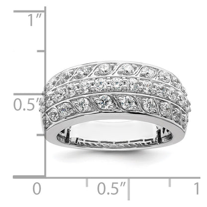 14K White Gold 1.25 Carat Complete Diamond Band