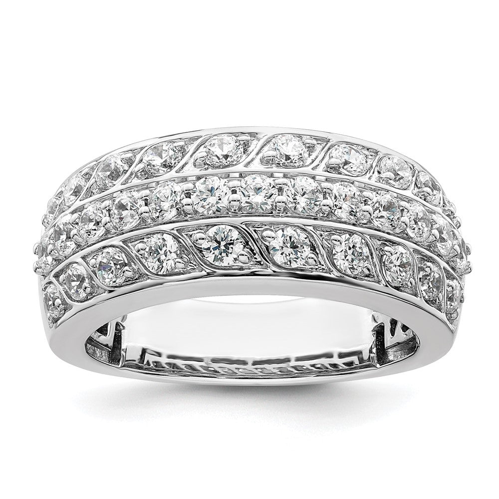 14K White Gold 1.25 Carat Complete Diamond Band