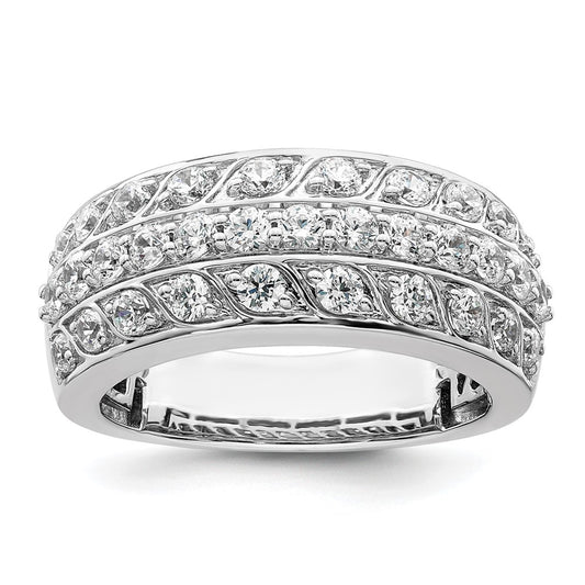 14K White Gold 1.25 Carat Complete Diamond Band
