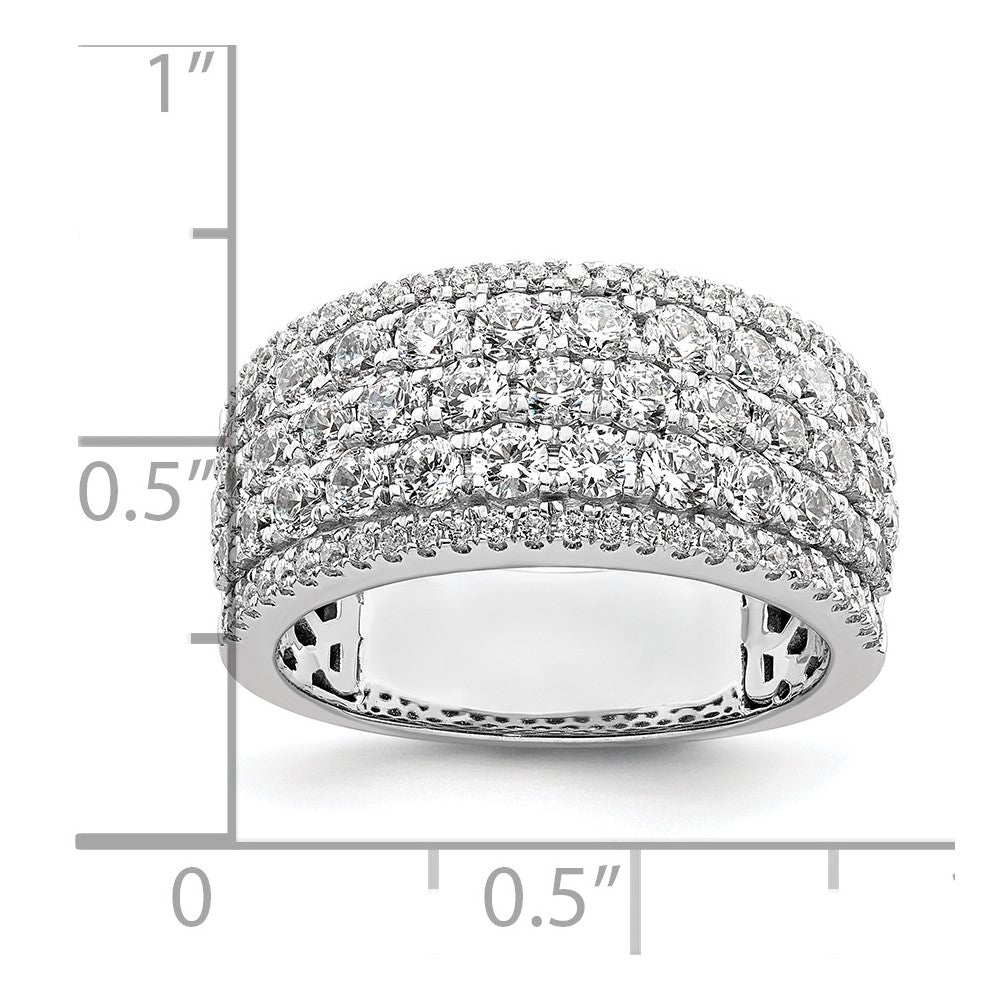 14k White Gold 2 Ct. Lab Grown Diamond VS/SI+ G+ Fashion Band Ring