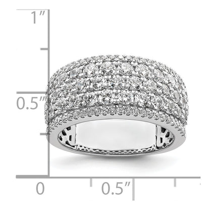 14k White Gold 2 Ct. Lab Grown Diamond VS/SI+ G+ Fashion Band Ring