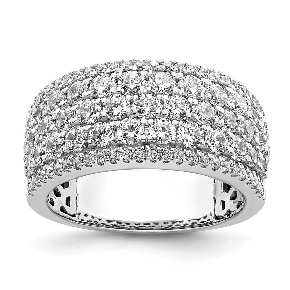 14k White Gold 2 Ct. Lab Grown Diamond VS/SI+ G+ Fashion Band Ring