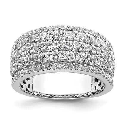 14k White Gold 2 Ct. Lab Grown Diamond VS/SI+ G+ Fashion Band Ring