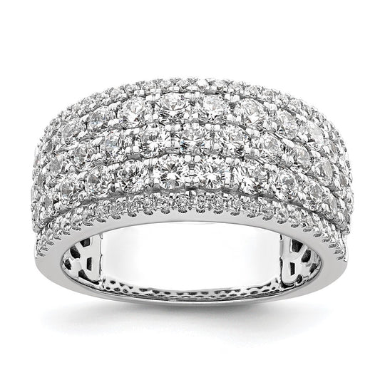 14k White Gold 2 Ct. Lab Grown Diamond VS/SI+ G+ Fashion Band Ring
