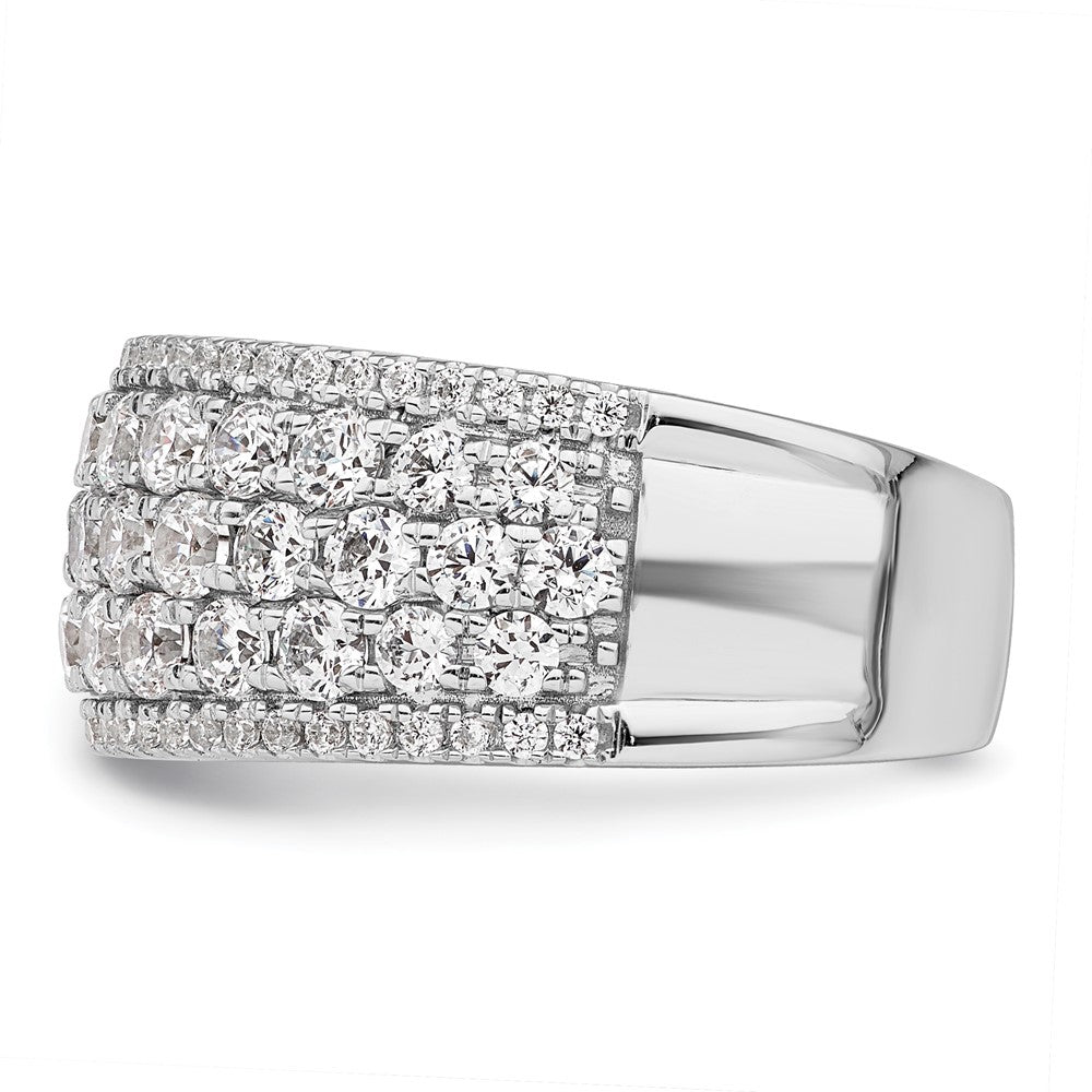 14K White Gold Pave 2 Carat Complete Diamond Band