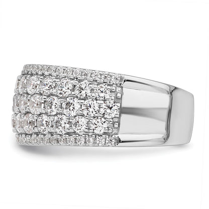 14K White Gold Pave 2 Carat Complete Diamond Band