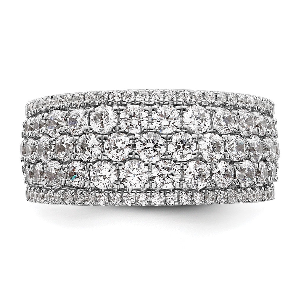 14K White Gold Pave 2 Carat Complete Diamond Band