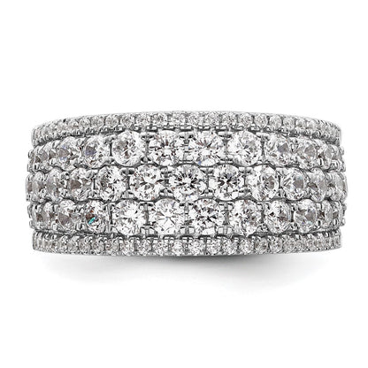 14K White Gold Pave 2 Carat Complete Diamond Band