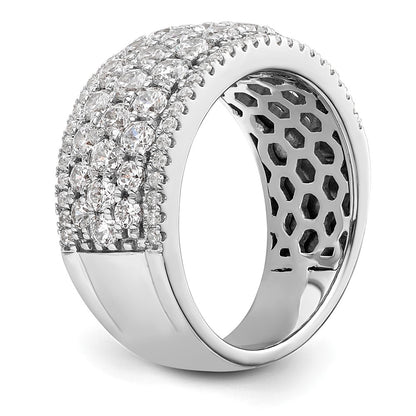 14K White Gold Pave 2 Carat Complete Diamond Band