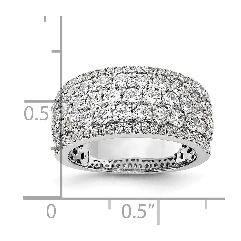 14K White Gold Pave 2 Carat Complete Diamond Band