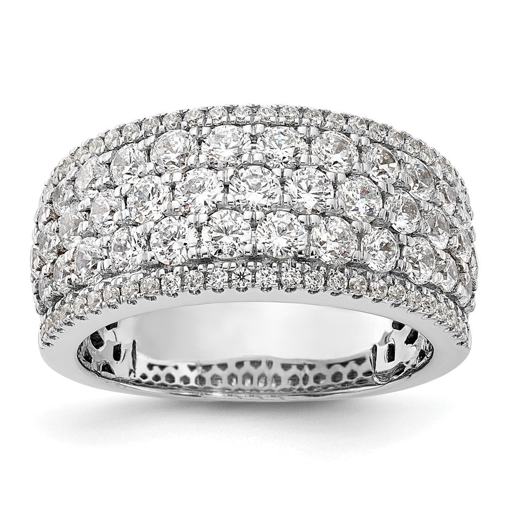 14K White Gold Pave 2 Carat Complete Diamond Band