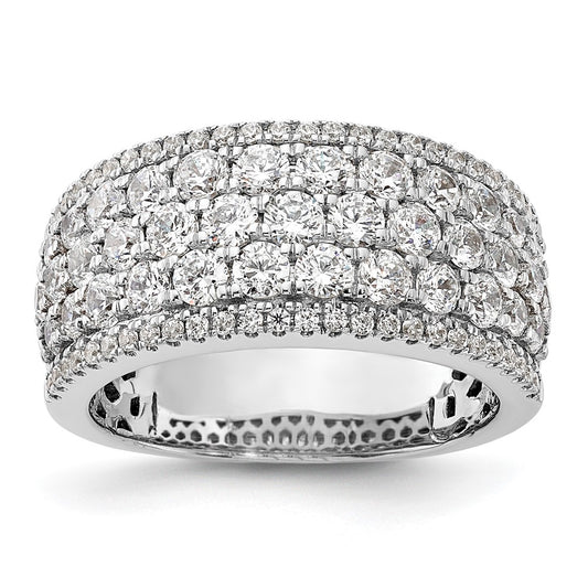 14K White Gold Pave 2 Carat Complete Diamond Band