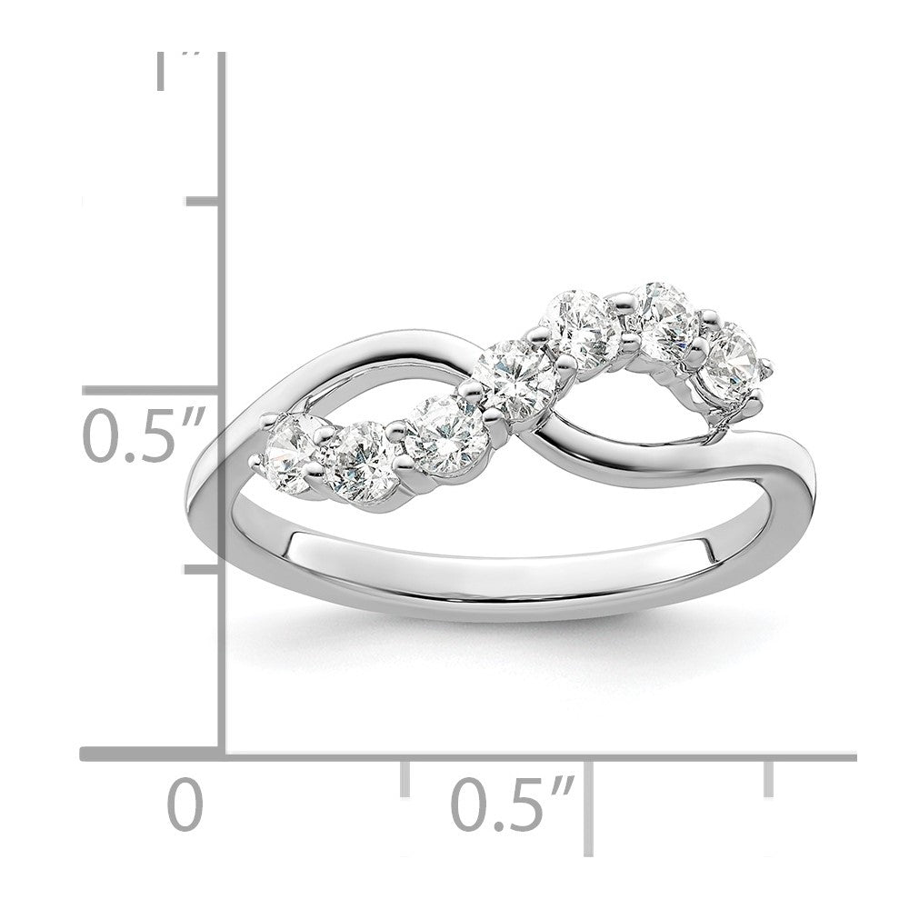 14K White Gold Lab Grown Diamond VS/SI+ G+ Band Ring