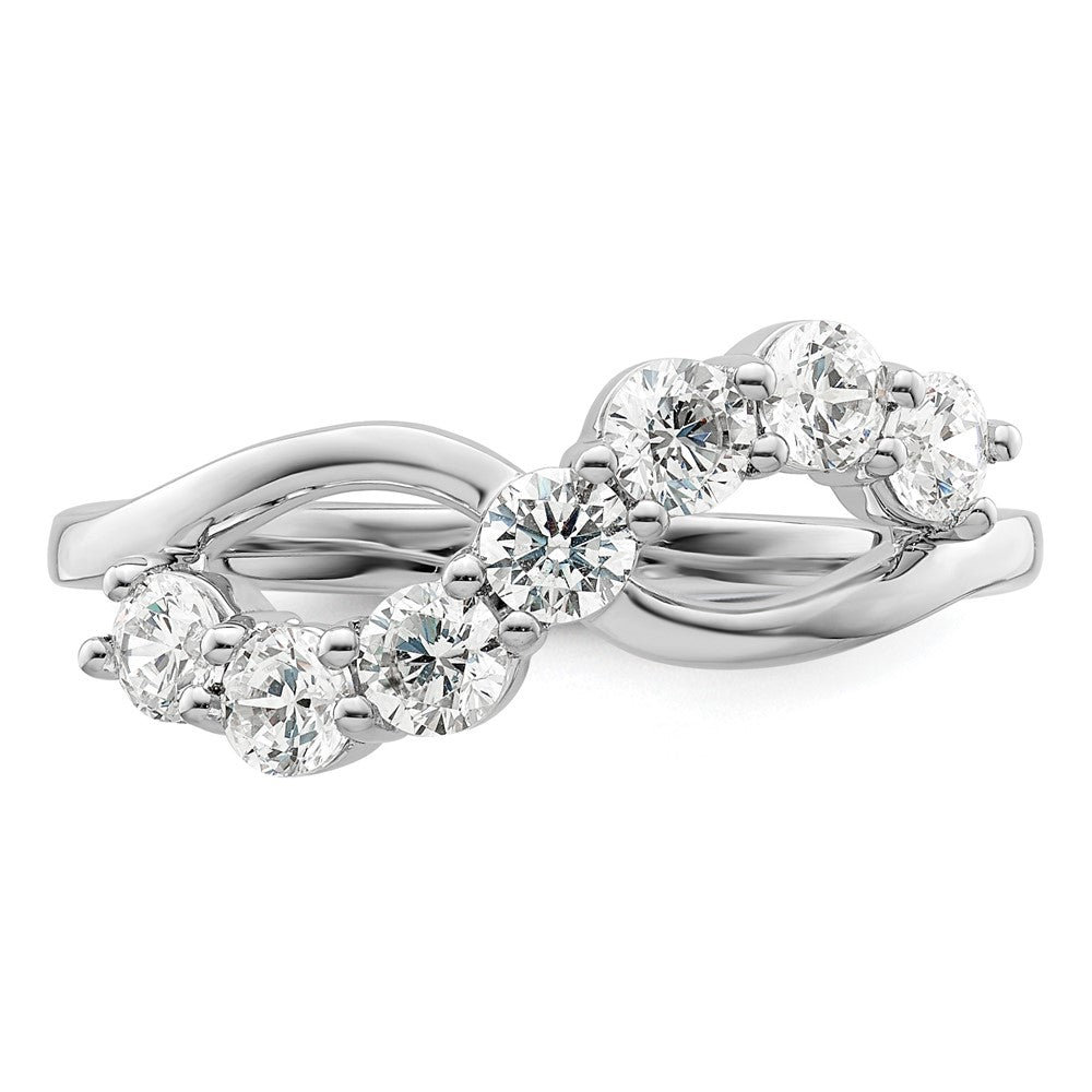 14K White Gold Lab Grown Diamond VS/SI+ G+ Band Ring