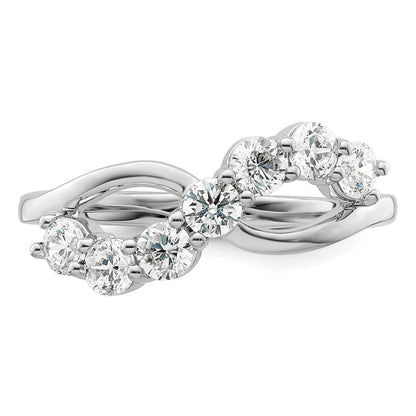 14K White Gold Lab Grown Diamond VS/SI+ G+ Band Ring