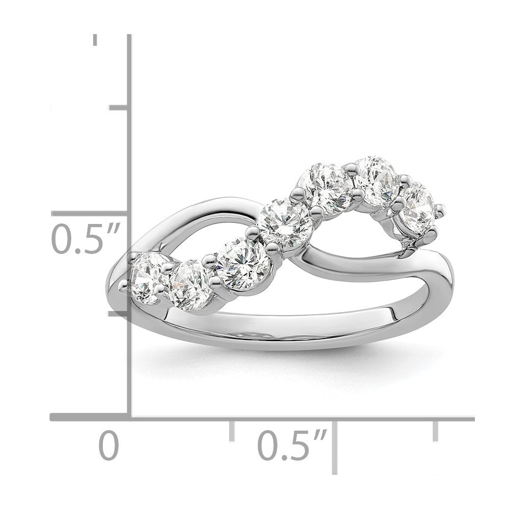 14K White Gold Lab Grown Diamond VS/SI+ G+ Band Ring