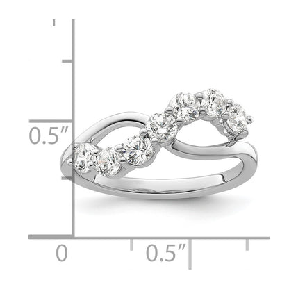 14K White Gold Lab Grown Diamond VS/SI+ G+ Band Ring