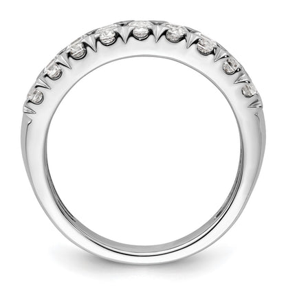 14k White Gold 1 1/2 Ct. Lab Grown Diamond VS/SI+ G+ Double Row Fashion Band Ring