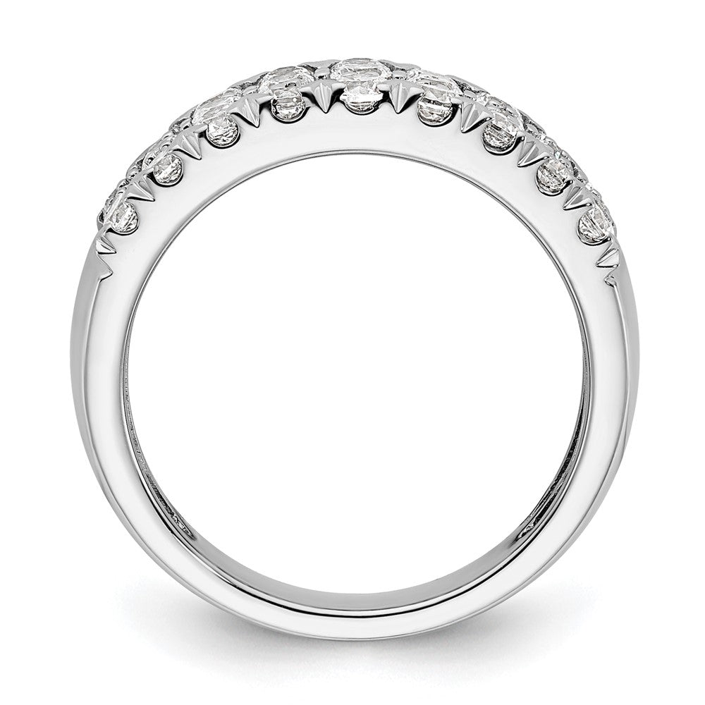 1.50ct. CZ Solid Real 14K White Complete Pave Wedding Wedding Band Ring