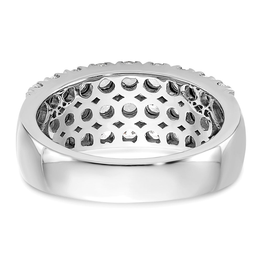 1.50ct. CZ Solid Real 14K White Complete Pave Wedding Wedding Band Ring