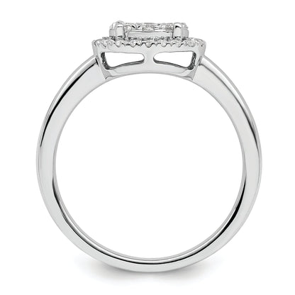 14K White Gold Oval Halo Cluster 1/3 Carat Diamond Complete Engagement Ring