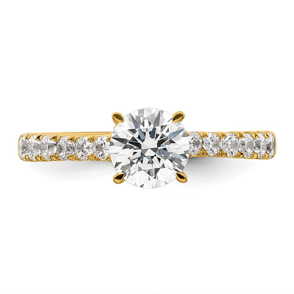 1.00ct. CZ Solid Real 14K Vintage Engagement Ring