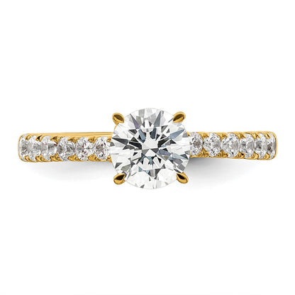 1.00ct. CZ Solid Real 14K Vintage Engagement Ring