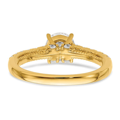 1.00ct. CZ Solid Real 14K Vintage Engagement Ring