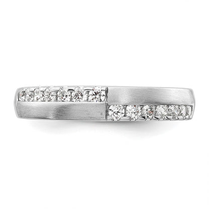 14k White Gold 3/8 Ct. Lab Grown Diamond VS/SI+ G+ Complete Band