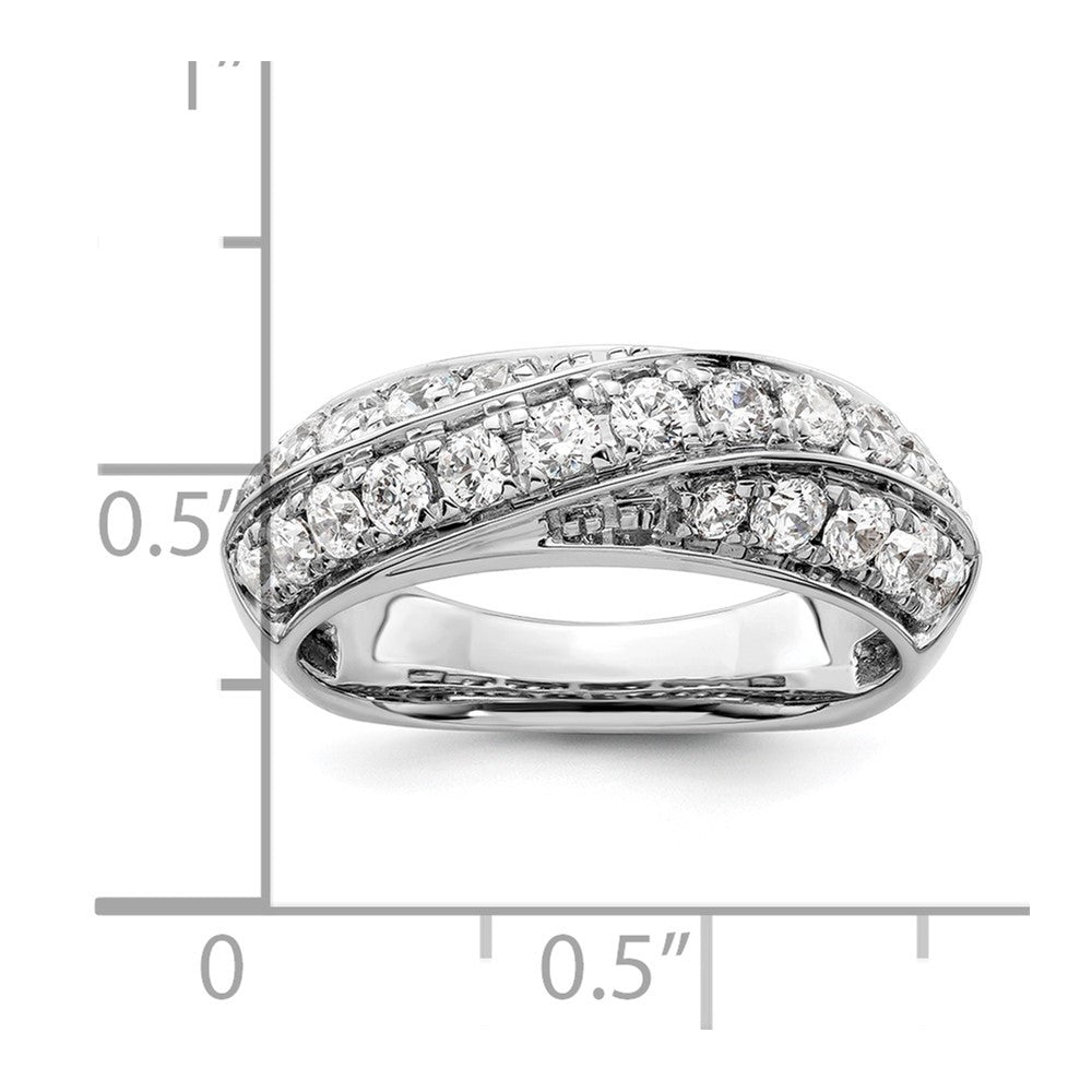 14k White Gold 1 Ct. Lab Grown Diamond VS/SI+ G+ Band Ring