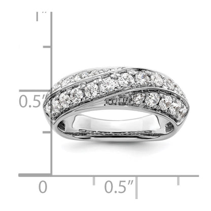 14k White Gold 1 Ct. Lab Grown Diamond VS/SI+ G+ Band Ring