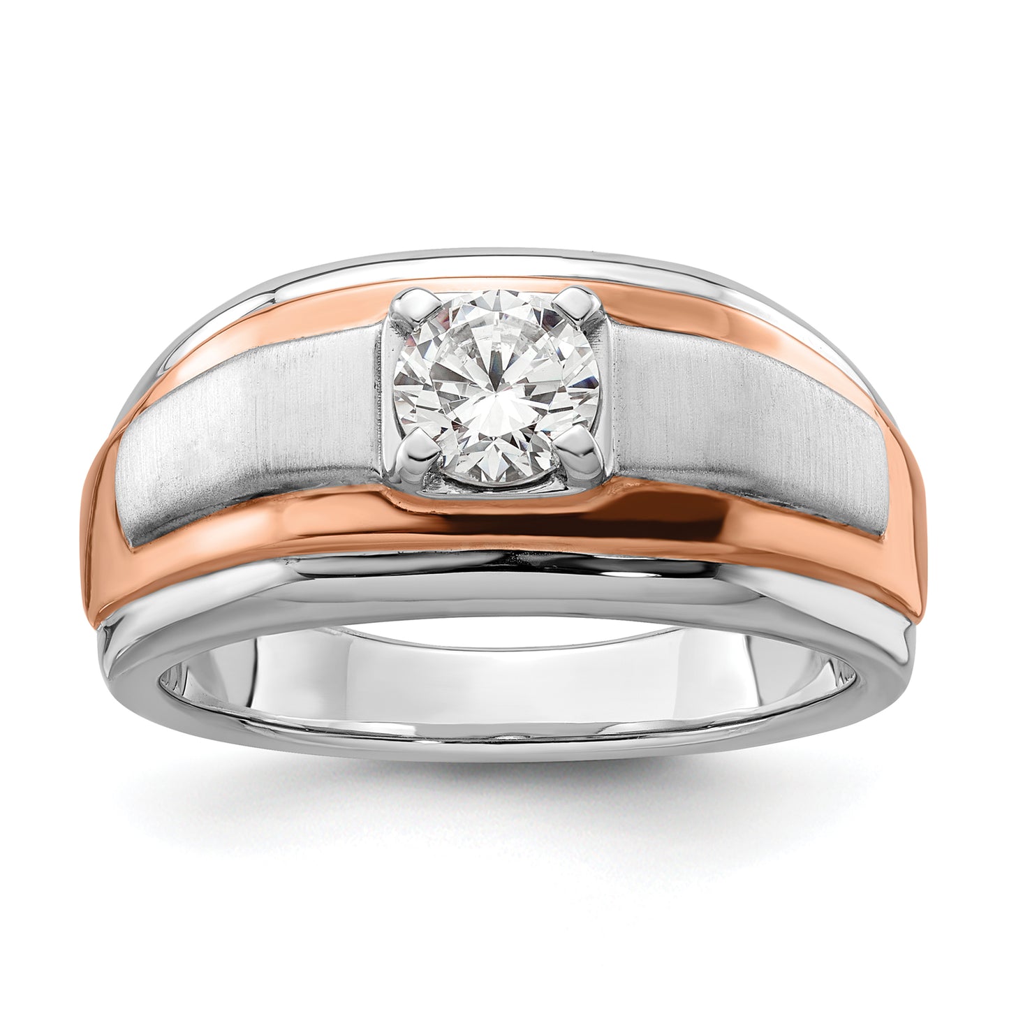 14K Two-Tone Lab Grown Diamond VS/SI+ G+ Men's Ring