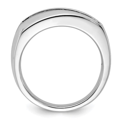 10k White Gold 1 Ct. Lab Grown Diamond VS/SI+ G+ Five Stone Men's Ring
