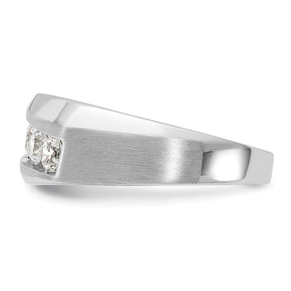 10k White Gold 1 Ct. Lab Grown Diamond VS/SI+ G+ Five Stone Complete Men's Ring