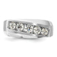 10k White Gold 1 Ct. Lab Grown Diamond VS/SI+ G+ Five Stone Men's Ring