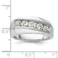 10k White Gold 1 Ct. Lab Grown Diamond VS/SI+ G+ Five Stone Men's Ring