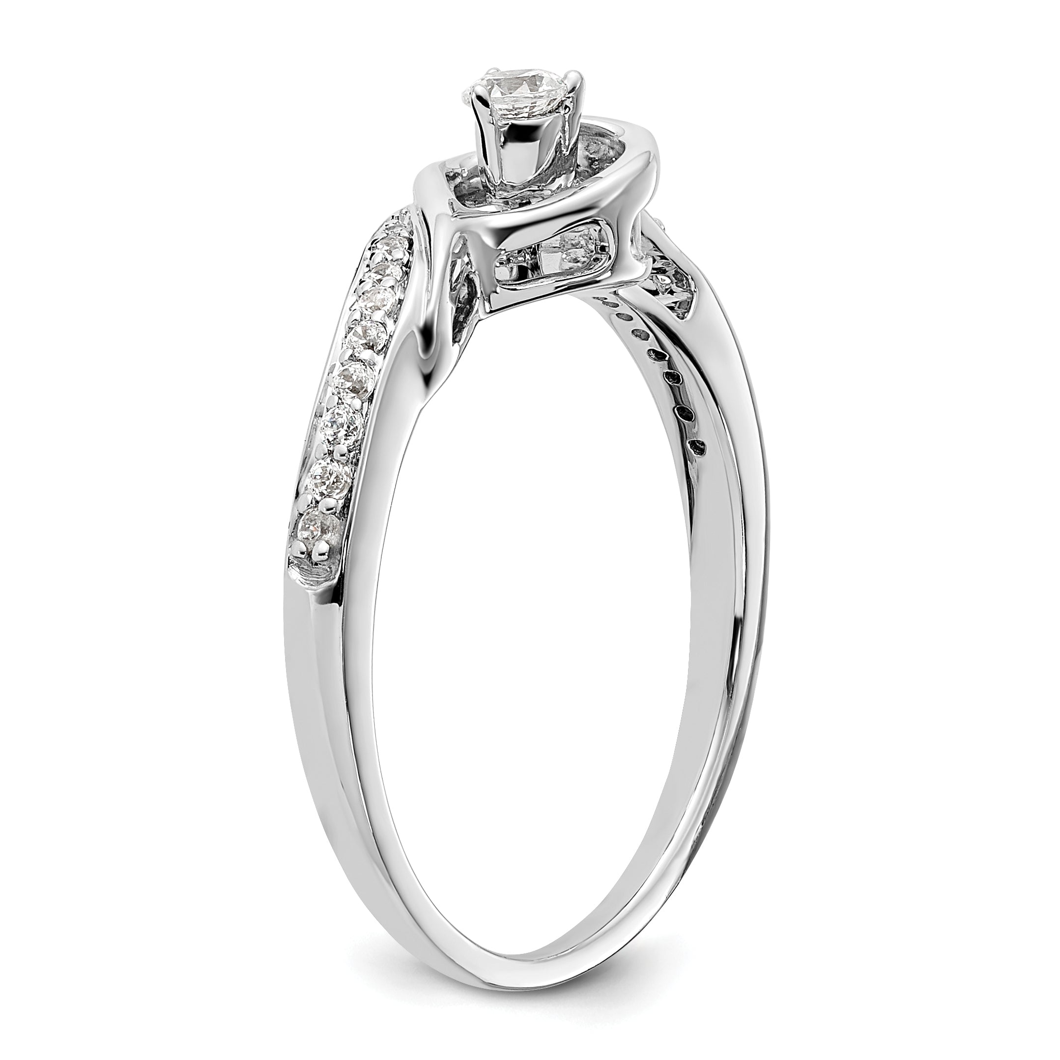 First Promise 14k White Gold 1/5 Ct. Lab Grown Diamond VS/SI+ G+ Petite Engagement Ring