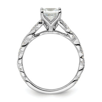 14k White Gold 1/5 Ct. Lab Grown Diamond VS/SI+ G+ 1 Ct. Center Princess Engagement Ring