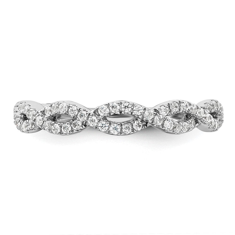 14k White Gold 3/8 Ct. Lab Grown Diamond VS/SI+ G+ Wedding Band Ring