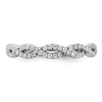 14k White Gold 3/8 Ct. Lab Grown Diamond VS/SI+ G+ Wedding Band Ring