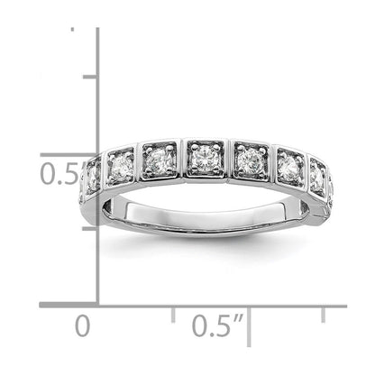 14k White Gold 1/2 Ct. Lab Grown Diamond VS/SI+ G+ Fashion Band Ring