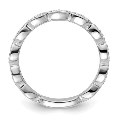 14k White Gold 1/4 Ct. Lab Grown Diamond VS/SI+ G+ Fashion Band Ring