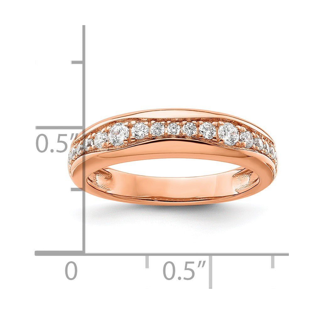 14k Rose Gold 3/8 Ct. Lab Grown Diamond VS/SI+ G+ Fashion Band Ring