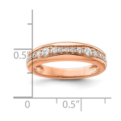 14k Rose Gold 3/8 Ct. Lab Grown Diamond VS/SI+ G+ Fashion Band Ring