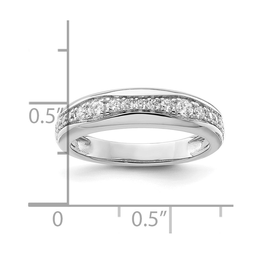 14k White Gold 3/8 Ct. Lab Grown Diamond VS/SI+ G+ Fashion Band Ring