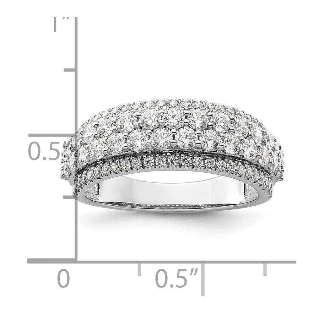 14k White Gold 1 1/2 Ct. Lab Grown Diamond VS/SI+ G+ Fashion Band Ring