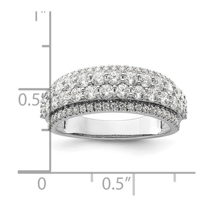 14k White Gold 1 1/2 Ct. Lab Grown Diamond VS/SI+ G+ Fashion Band Ring