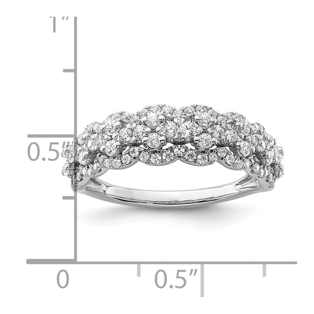 14K White Gold Lab Grown Diamond VS/SI+ G+ Band Ring
