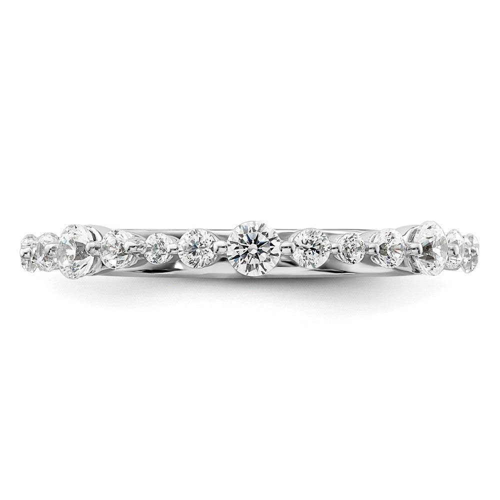 14k White Gold 1/4 Ct. Lab Grown Diamond VS/SI+ G+ Fashion Band Ring